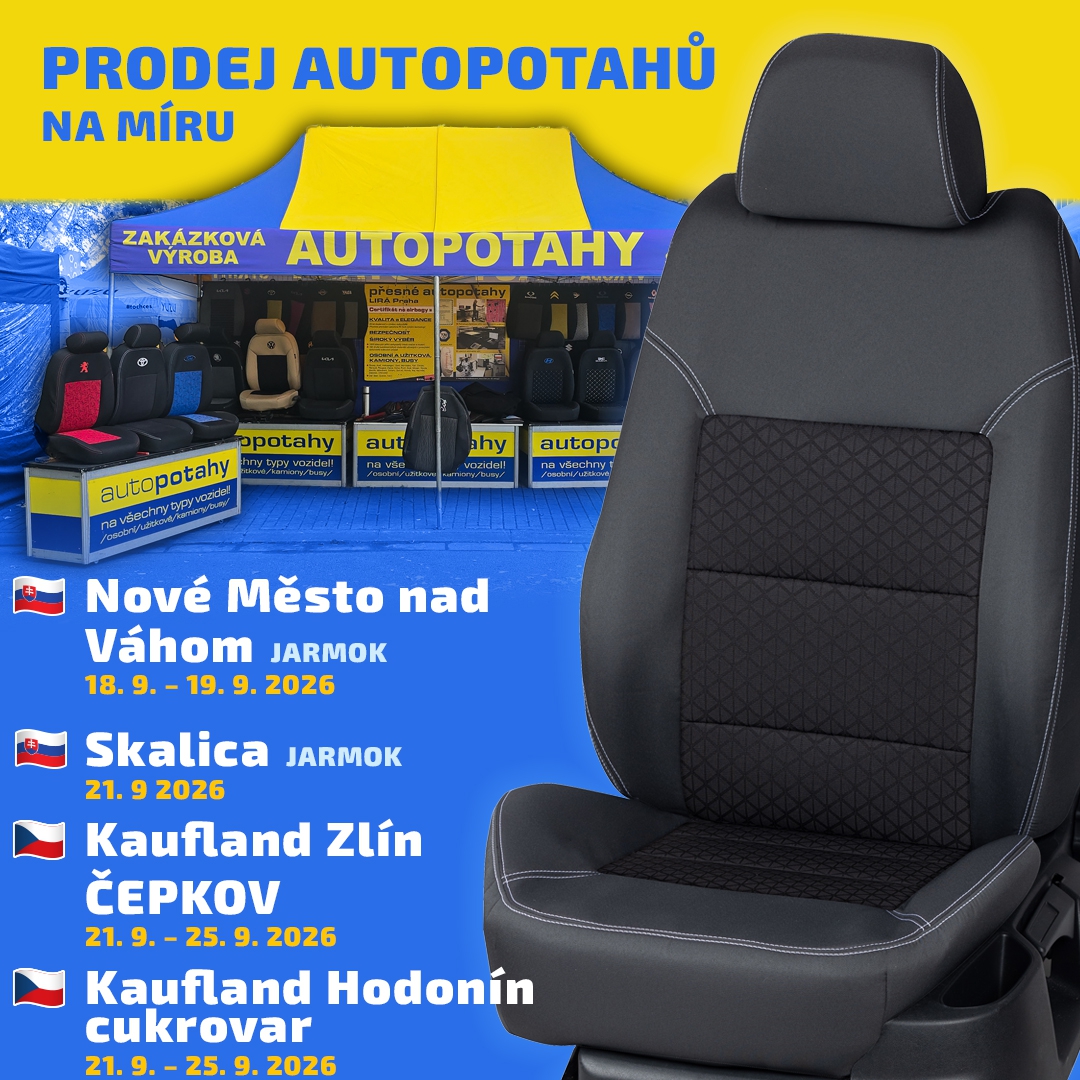 18. - 20. 9. Nové Město nad Váhom, 19. 9. Skalica, 21.- 25. 9 Kaufland Zlín ČEPKOV, 21. - 25. 9. Kaufland Hodonín cukrovar